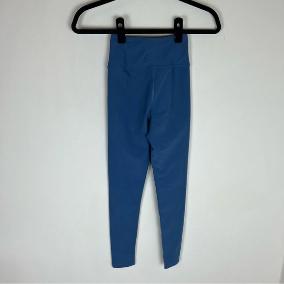 YEAR OF OURS Veronica Stretch Leggings Size XS Extra Small Blue Crossover Waist - Picture 4 of 6